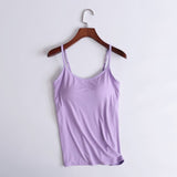 Padded Camisole Top Purple