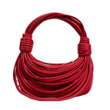 Braided Knotted Shoulder Bag Red