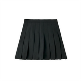 Pleated Tennis Mini Skirt Black