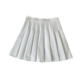 Pleated Tennis Mini Skirt White