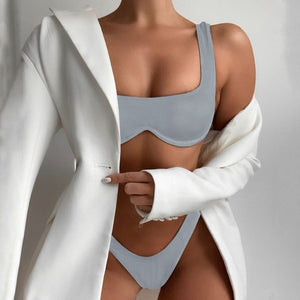 2-Piece Brazilian Bikini Gray