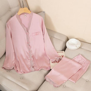 2-Piece Silky Sleepwear Set Pink
