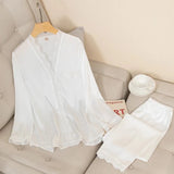 2-Piece Silky Sleepwear Set White