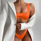 2-Piece Brazilian Bikini Neon Orange