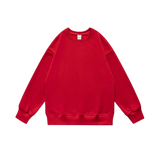 Casual Pullover Sweatshirt Red