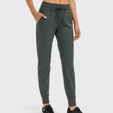 High Quality Sweatpants With 4-Way Stretc Dark Green