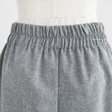 2-Piece Minimalist Top and Shorts Matching Set Gray