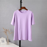 Cotton Soft Basic T-Shirt Purple