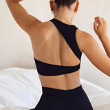 Hollow Back Workout Top Black