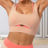 Sleeveless Layered Workout Top Pink