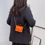 Mini PVC Crossbody Bag Orange