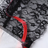 Printed Lace Detail Maxi Dress Black