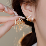 4 Point Earring Gold