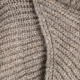 Crossover Knitted Turtleneck Crop Sweater Oatmeal