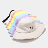 Smiley Bucket Hat White