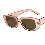 Rectangle Frame Sunglasses Light Brown/Brown