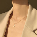Sterling Silver Chain Pendant Necklace Gold