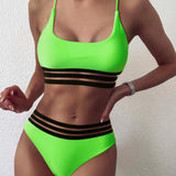 2-Piece High Waist Brazilian Bikini Green