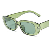 Rectangle Frame Sunglasses Green