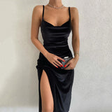 Sleeveless Velvet Bodycon Midi Dress Black