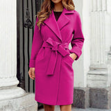 Trench Coat With Belt Pink
