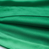 Satin Side Zipper Mini Skirt Green