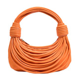 Braided Knotted Shoulder Bag Orange