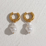 Pearl Drop Earrings Gold