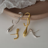 Asymmetrical Water Drop Earrings Gold