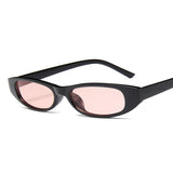 Skinny Frame Sunglasses Black/Pink