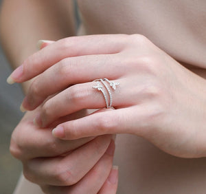 Butterfly Wrap Around Ring Silver